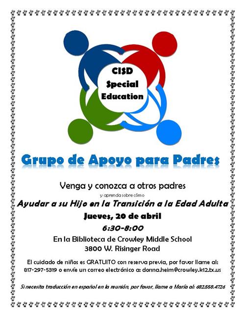 Parent Support Group (Spanish) 